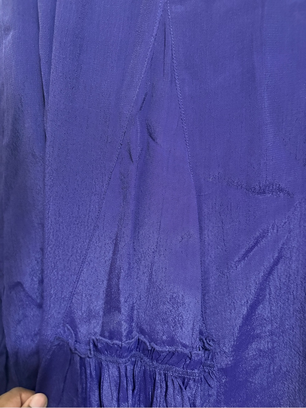 Coldwater Creek Deep Purple Flowy Maxi Skirt Ruffle Godet Gypsy NWT - Picture 10 of 11